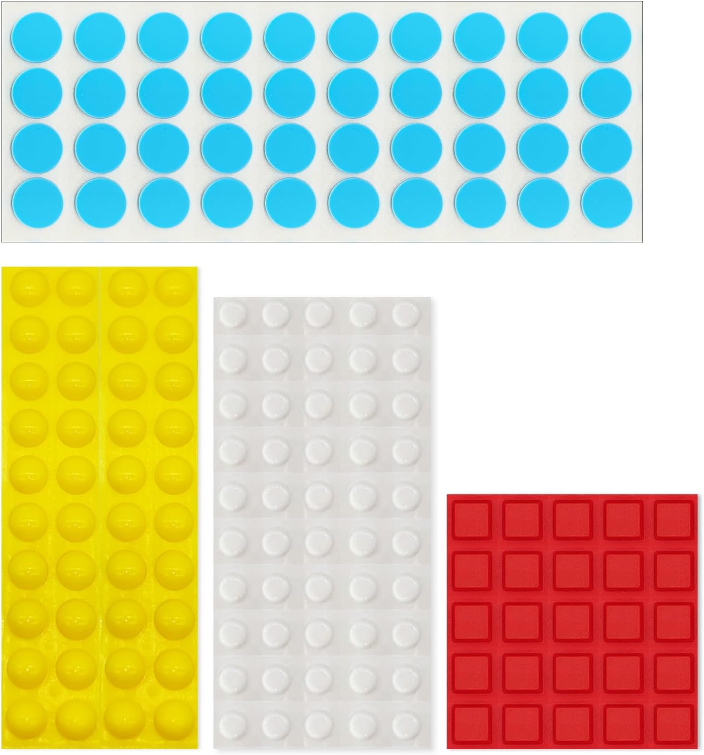 Bump Dots for Visually Impaired 155 Pcs Combo Pack(Yellow,Blue,White,Red) - Low Vision Aids Braille Stickers Raised Tactile Dots for Elderly, Blind