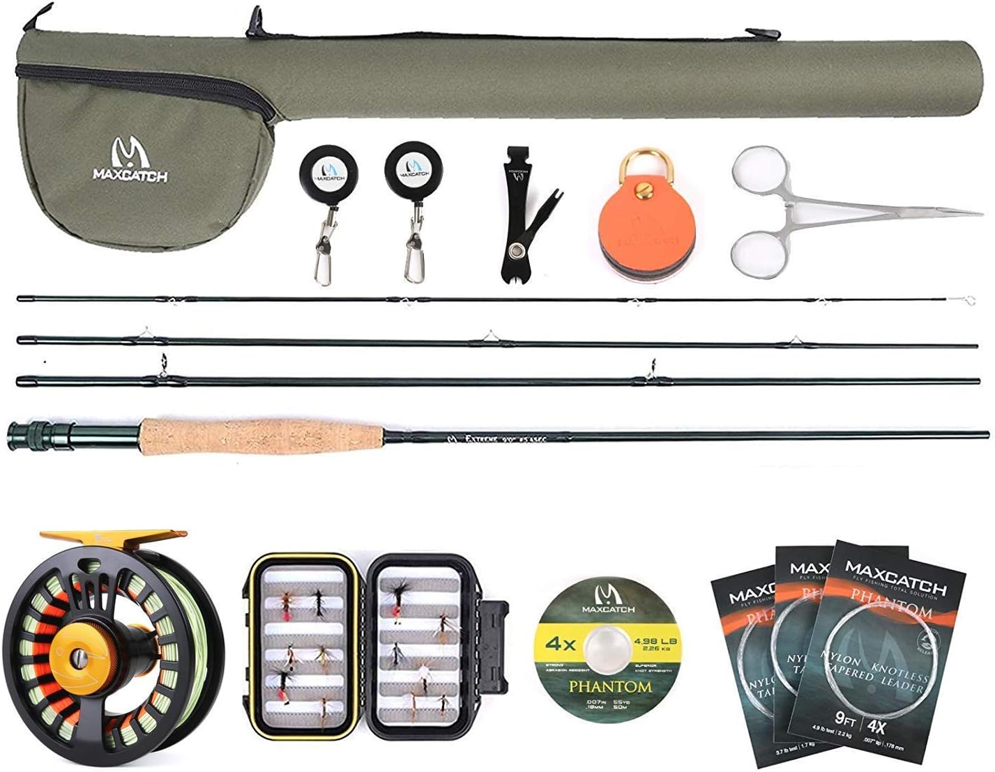 MAXIMUMCATCH Maxcatch Extreme Fly Fishing Combo Kit 5/6/7/8 Weight, Starter Fly Rod and Reel Outfit, with a Protective Travel Case