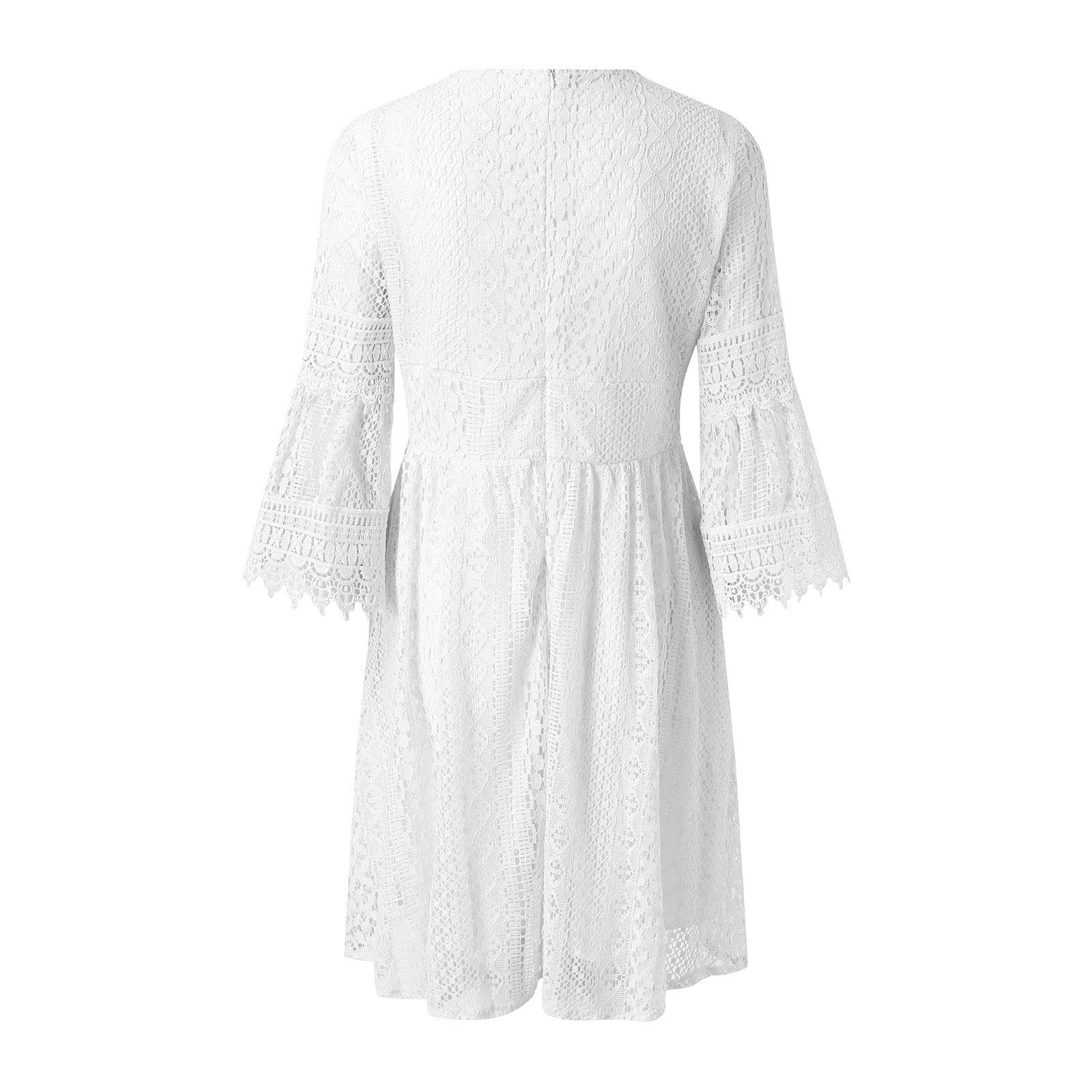 Générique Robe Femme Soirée Cocktail Mariage Cérémonie Grande Taille Trapèze Habillée Manches Ballon Mousseline Rayée Invitée Été Tendance Glamour A45