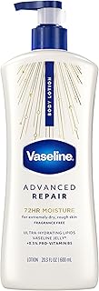 Vaseline Intensive Care Body Lotion Advanced Repair Unscented for Dry Skin Lotion Made with Ultra-Hydrating Lipids and Vaseline Jelly That Repairs Extremely Dry Skin 20.3 fl oz