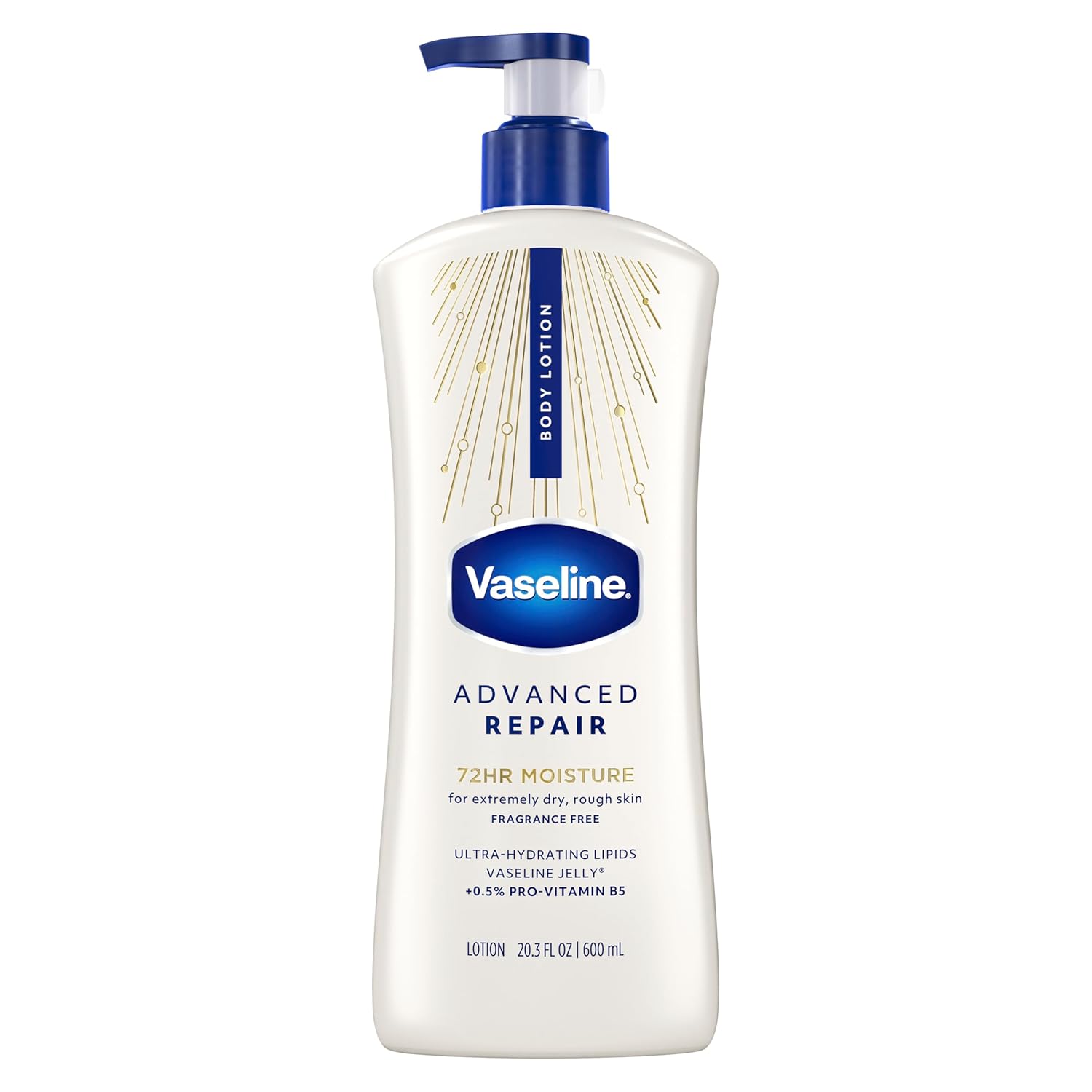 Vaseline Intensive Care Body Lotion Advanced Repair Unscented for Dry Skin Lotion Made with Ultra-Hydrating Lipids and Vaseline