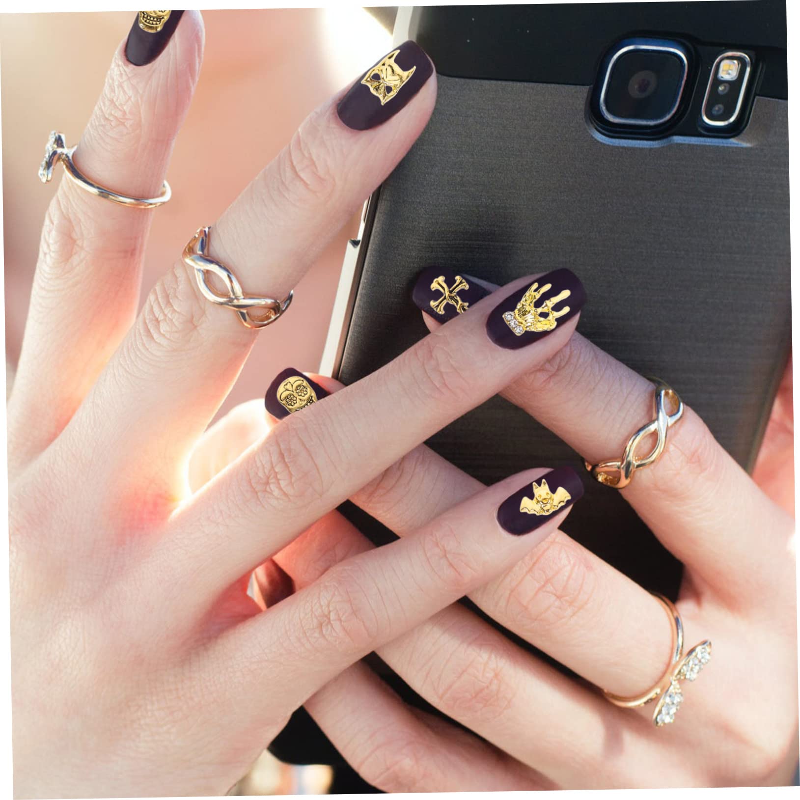 Beaupretty 360pièces Charms De Nail Art Forme De Crâne Pour Décoration Téléphones Accessoires Halloween