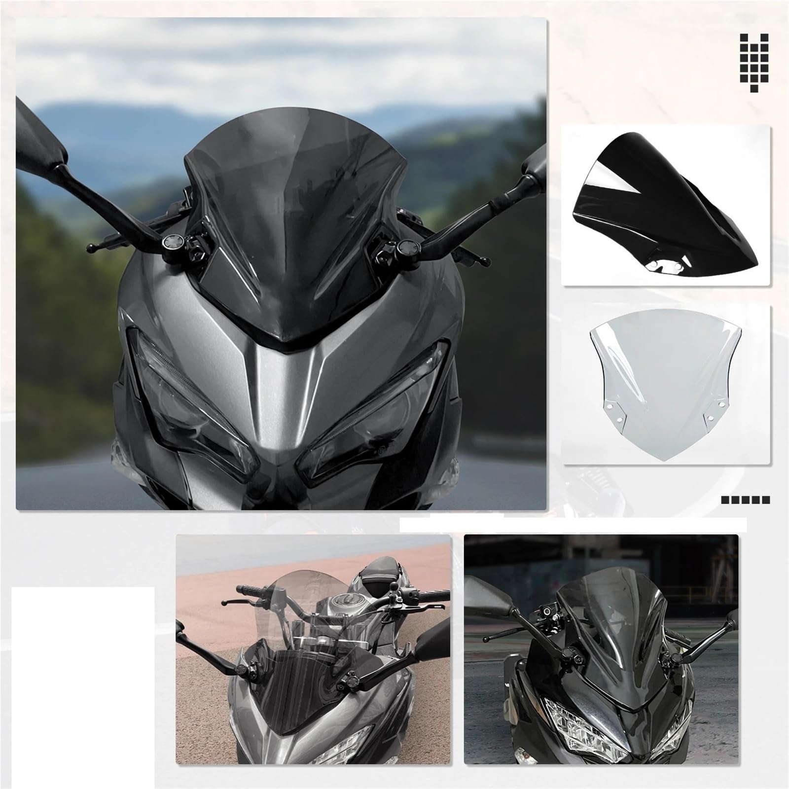 Przednia szyba motocyklowa Do Kawasaki Do NINJA 2018-2023