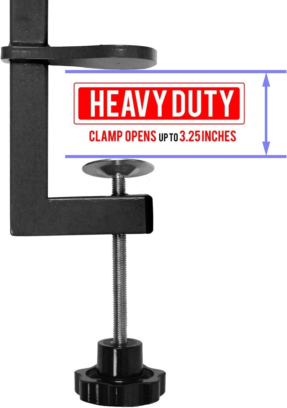 Downtown Pet Supply - Portable Dog Grooming Arm with Loop & Clamp for Pet Grooming Table - Dog Grooming Supplies 27in Foldable Black Steel Arm with S/M (19 or 21in) No Sit Haunch Holder