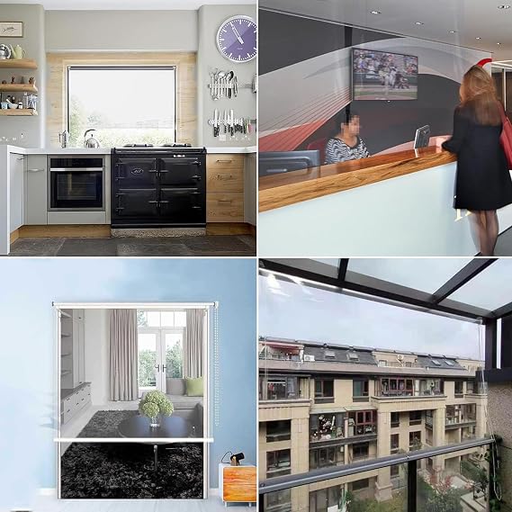 Transparent Waterproof Roller Blind,Outdoor Clear PVC Roll Up Shades,Thermal Insulated Dust-Proof Partition Curtains,for Gazebo Balcony Porch Hotel Office