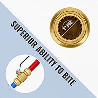 Vista 9 de Válvula de Bola de Cierre de 1 Pulgada, Válvula de Bola de 1 Pulgada SUNGATOR, Accesorios de Conexión a Presión para Cierre de Agua con Manija Azul