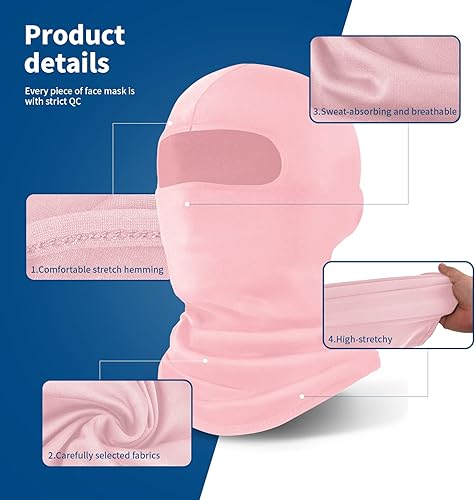 Miniatura 32 de YESLIFE Máscara de esquí, máscara facial para hombres y mujeres, esquí, snowboard, motocicleta, protección UV y protección contra el viento 6 Negro