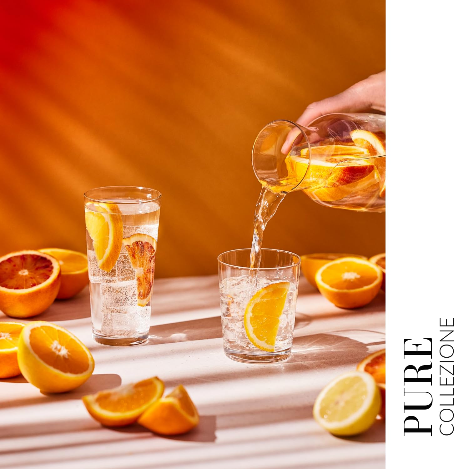 Krosno Alto Bicchieri Acqua Succo Vetro | Set di 6 | 380 ML | Collezione Pure | Ideale per la Casa, Ristorante e Ricevimenti | Adatto alla Lavastoviglie