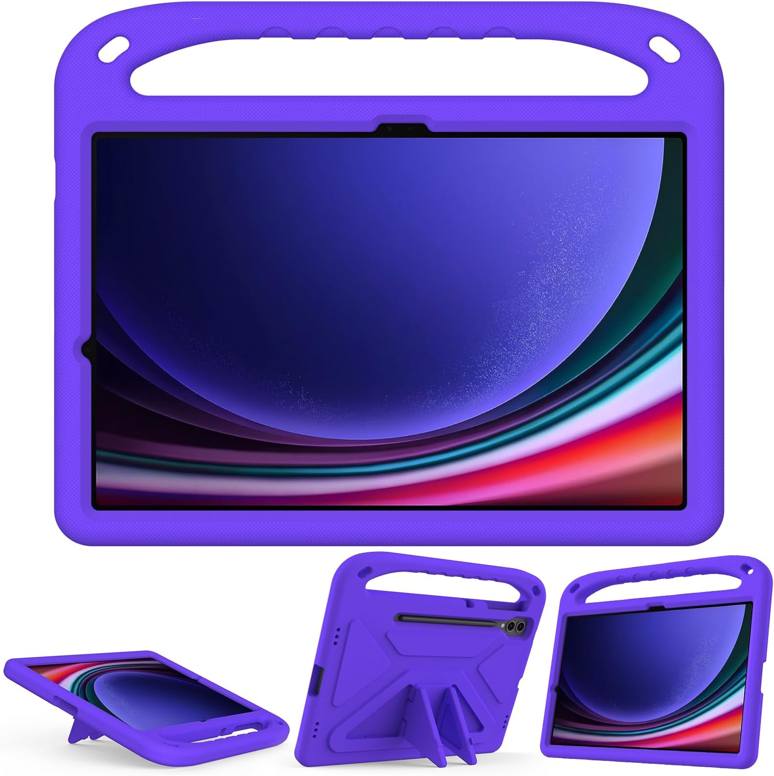 ZOMUN Handle Case Shockproof Foam Case for Samsung Galaxy Tab S7+ (12.4'') SM-T970 / SM-T976B / SM-T975, Child-Friendly with Collapsible Kickstand