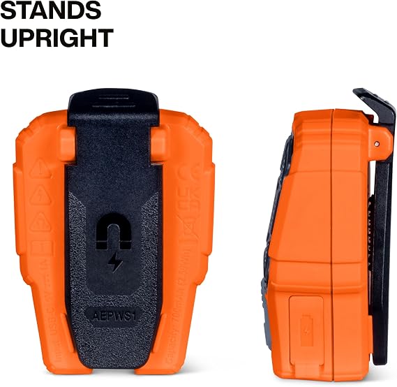 KLEIN TOOLS AEPWS1 Wearable Bluetooth Speaker, Built-in Mic for Hands-Free Music and Calls, Portable, Waterproof IP67, Magnetic and Clip-On Jobsite Mini Speaker