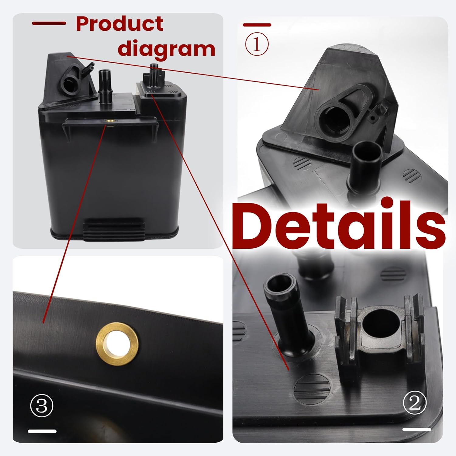 Charcoal Canister Evap Vapor Canister Compatible with Nissan Frontier Pathfinder Xterra 2005 2006 2007 2008 2009 2010 2011 2012 2013 2014 2015 2016 2017 2018 2019 2020 2021 911-321
