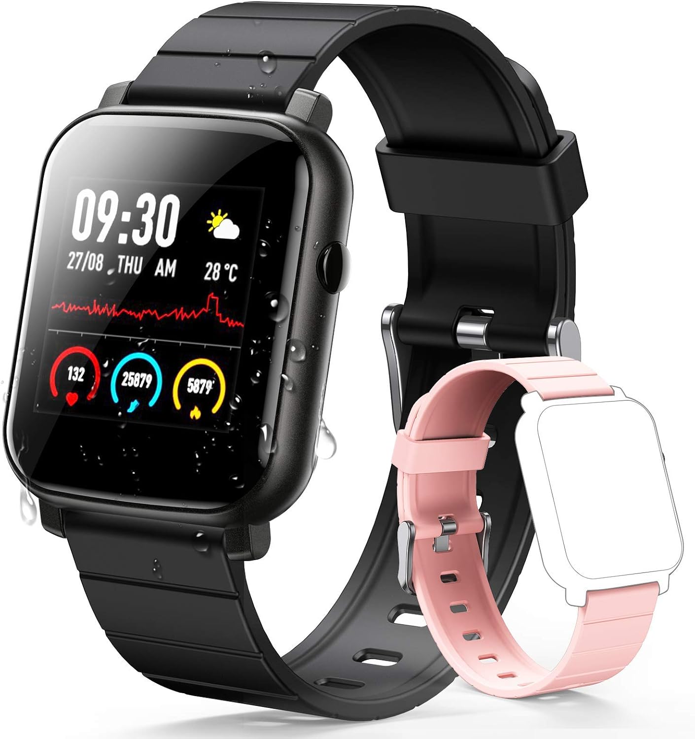 Elvana Smart Watch Compatible with Android iPhone, Algeria Ubuy