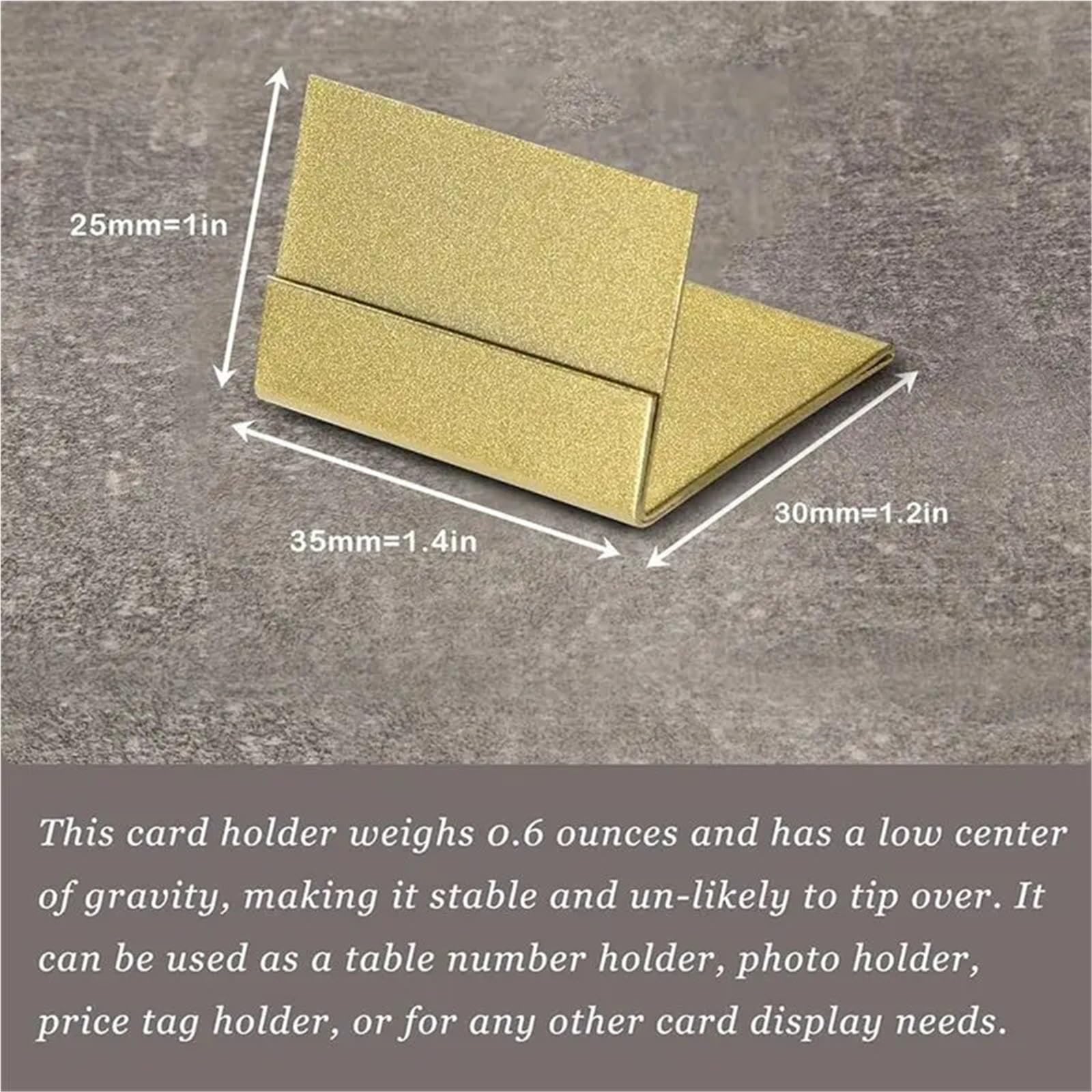 Lot de 30 supports de cartes en métal doré