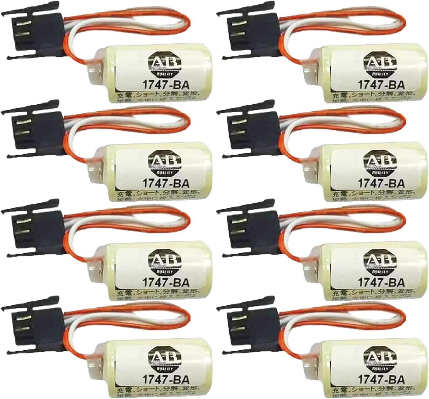8-Pack 3V 1000mAh 1747-BA Battery Replacement for 1769-BA PLC Battery for SLC PLC SLC500