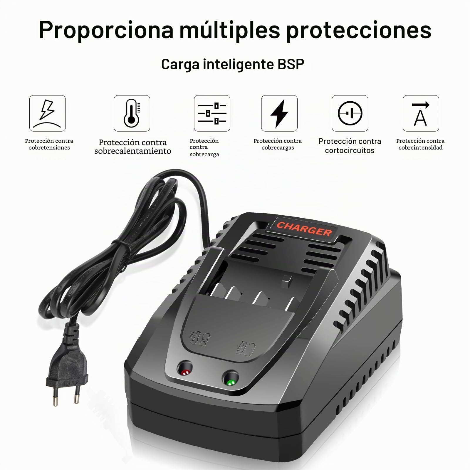 ARyee Cargador para Bosch 18V 14.4V Batería BC660 BC1880 BAT609 BAT609G BAT618 BAT618G BAT614 BAT614G YEX-Bur