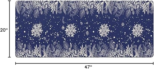 Miniatura 3 de Tapete de baño de copos de nieve azul marino para bañera, antideslizante, de secado rápido y absorbente, tierra de diatomeas, fregadero, dormitorio,