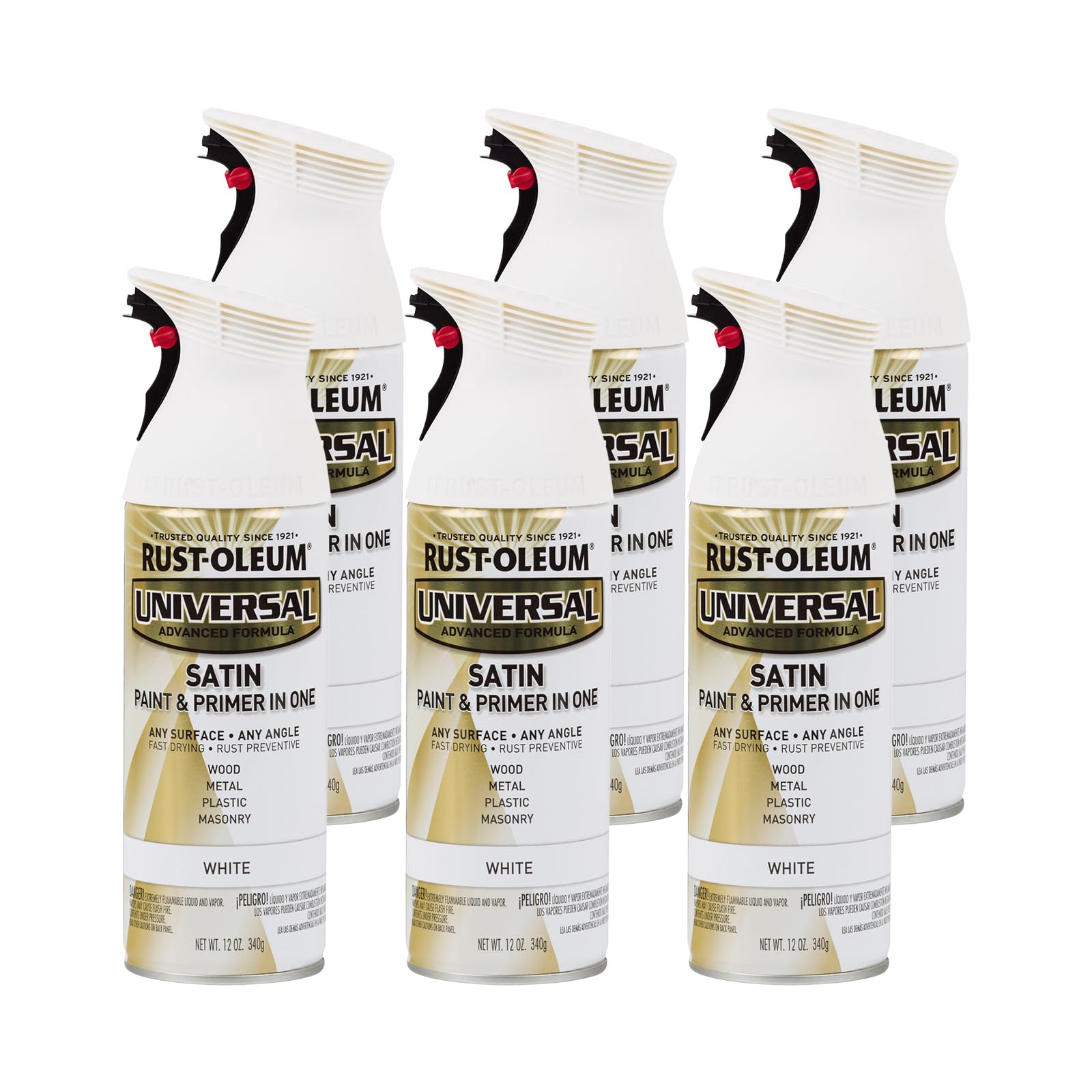 A★A Rust-Oleum Universal Satin White Spray Paint and Primer In