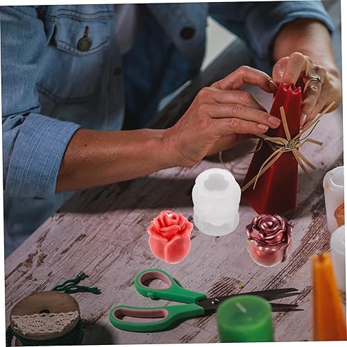 Miniatura 5 de EXCEART Moldes de resina para moldes de rosa, velas de té, moldes de silicona, velas de fundición de velas, moldes de gelatina, moldes de silicona,