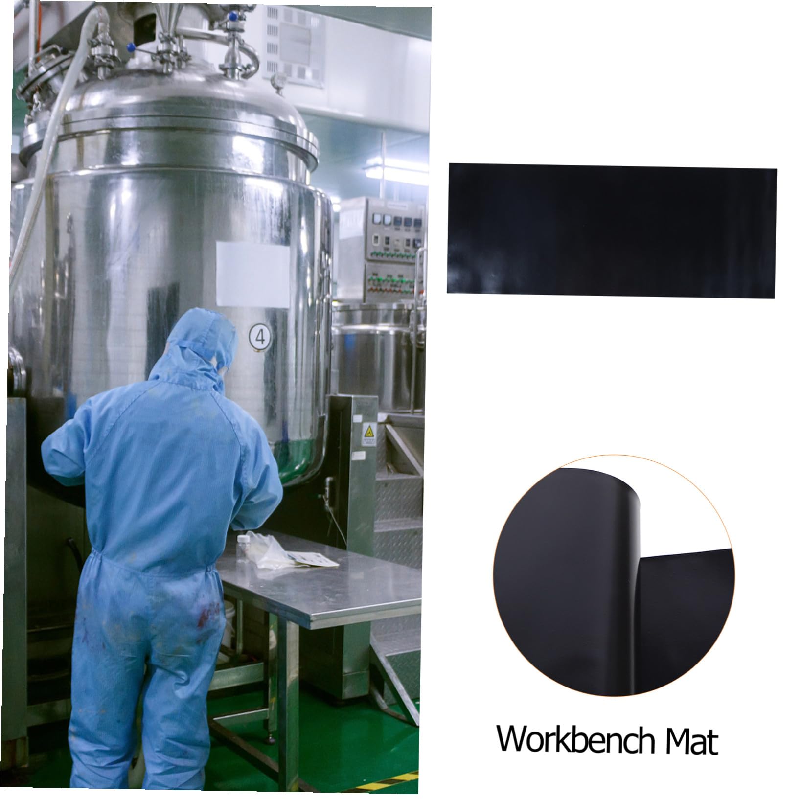 Homoyoyo Alfombrilla Antiestática de Goma Negra 04X1 M y 18 MM Resistente al Calor para Banco de Trabajo Tapete de Reparación Electrónica y Estación de Soldadura