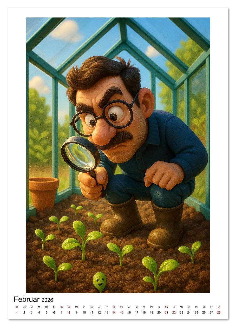 Gartenverliebt (hochwertiger Premium Wandkalender 2026 DIN A2 hoch), Kunstdruck in Hochglanz: Unkraut vergeht nicht - Gartengeschichten mit Herz und Humor (CALVENDO Hobbys)