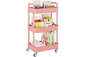 UDEAR Pink Utility Cart: Simplify Organization with Style