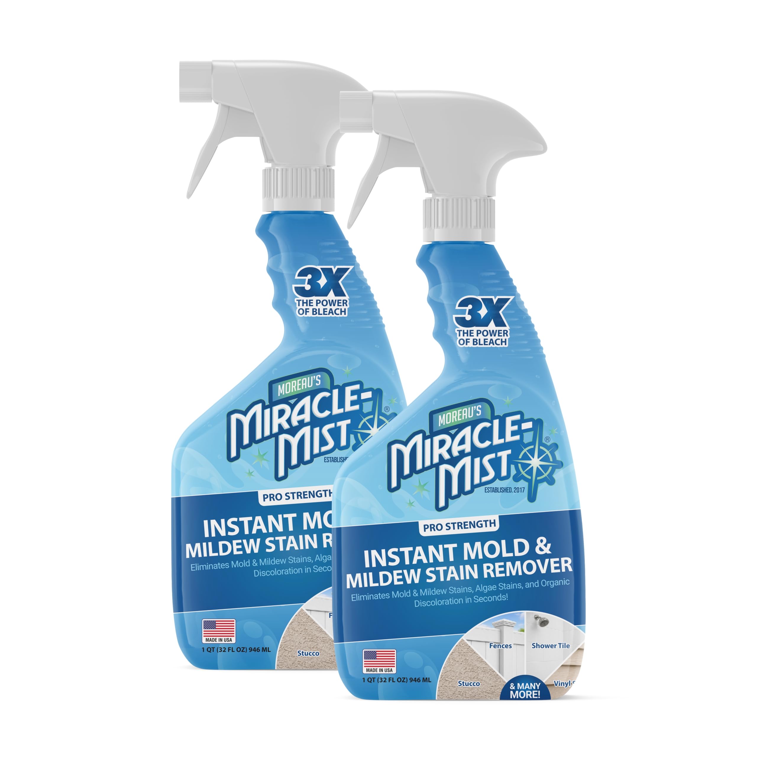 Miracle Mist Instant Mould & Mildew Stain Remover for Wood, Decks