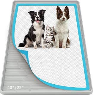 101x56cm Silikon-Urinauffangmatte Hunde, Auslaufsicher,Wasserdicht | Hundetoilette Welpentoilette für Wohnung Zuhause,groß Silikonmatte mit Rand,Trainingsmatten zum Schutz des Bodens,Abwischbar