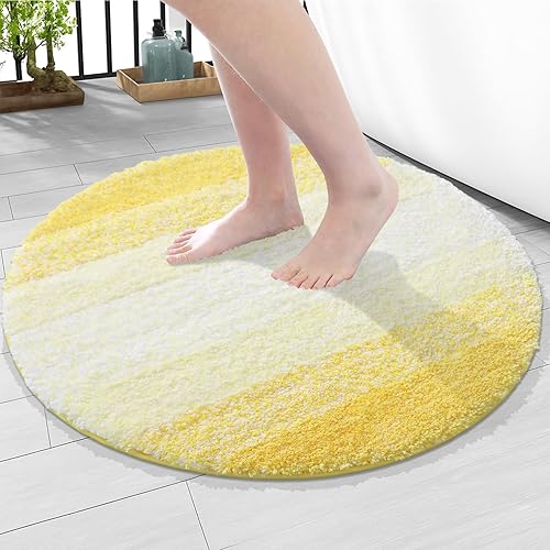 Miniatura 301 de Arotive - Tapetes de baño de microfibra, peludos, suaves, absorbentes, antideslizantes, gruesos, afelpados, se pueden lavar a máquina y secar