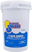 InTheSwim 3 Inch Stabilized Chlorine Tablets 50 lbs - Slow-Dissolving Tri-Chlor Pool Sanitizer, 90% Available Chlorine, UV Protected