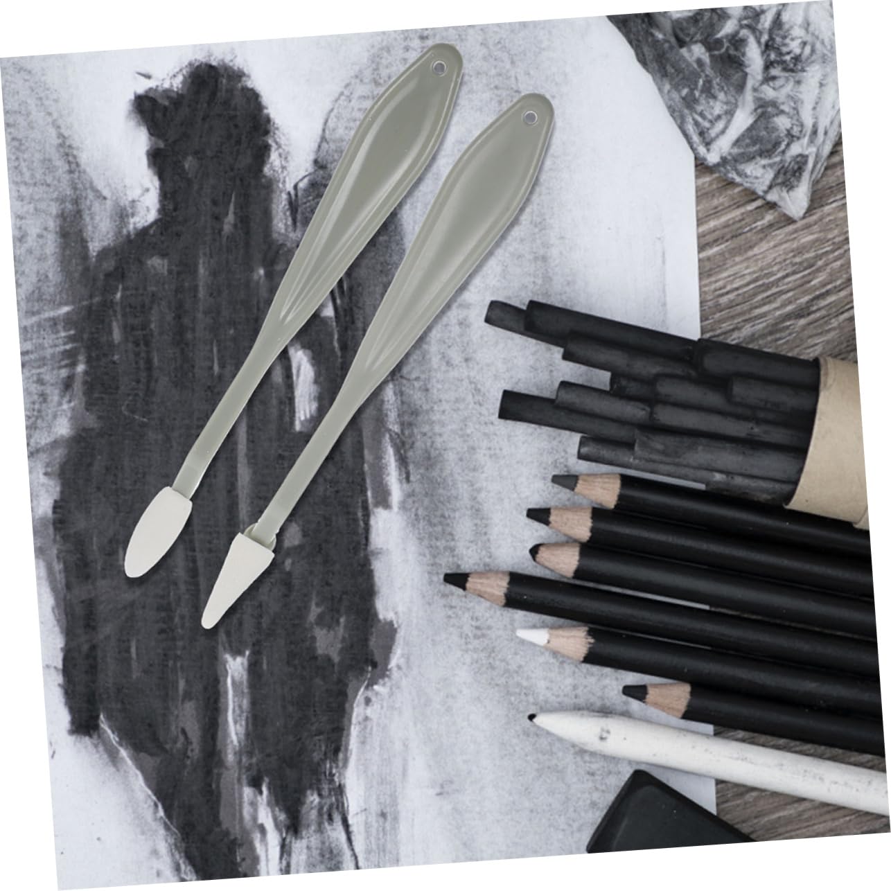 SHINEOFI 10ensembles Outils De Dessin De Précision Kit De Gommes à Effacer Éponge pour Artistes pour Esquisses Et Corrections Léger Et Portable Parfait pour Débutants Et Professionnels