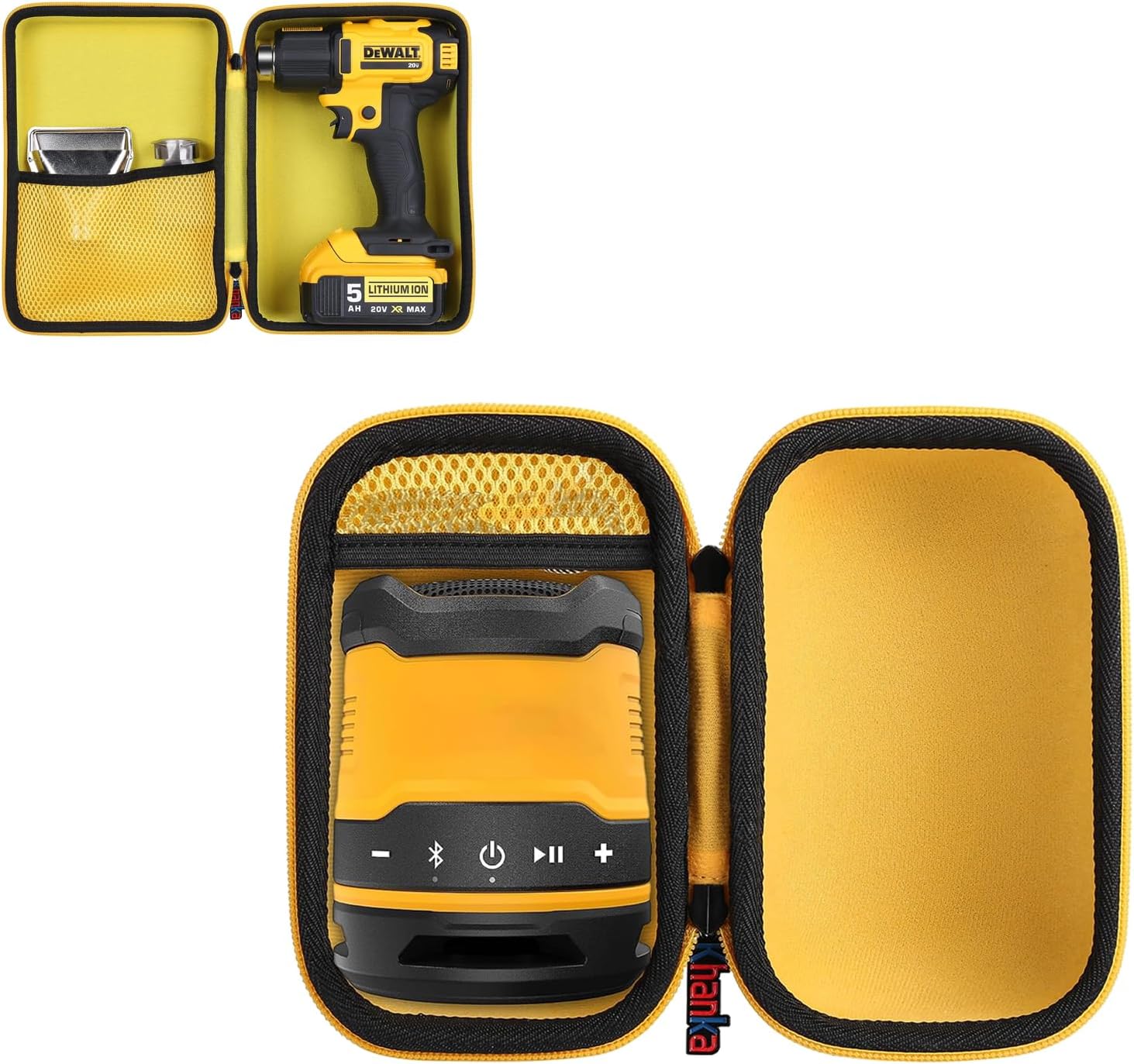 khanka Hard Case for DEWALT Jobsite (DCR008) USB-C + Hard Case for DEWALT 20V MAX Cordless Heat Gun (DCE530B)