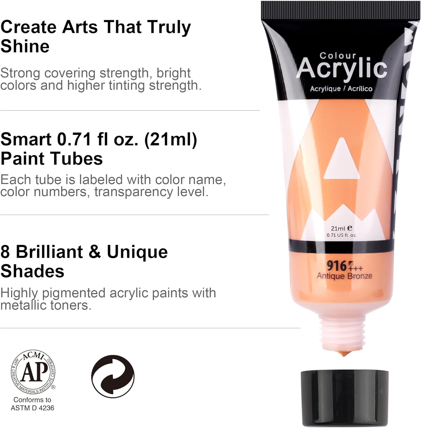 Metallic Acrylic Paint & Glow in the Dark Acrylic Paint