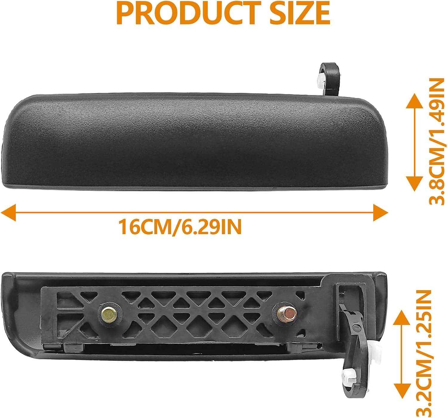 Exterior Door Handle Compatible with Nissan 2000-2004 Xterra 1998-2004 Frontier Front or Rear Left Driver Side Replaces# 80607-2S400 Textured Black