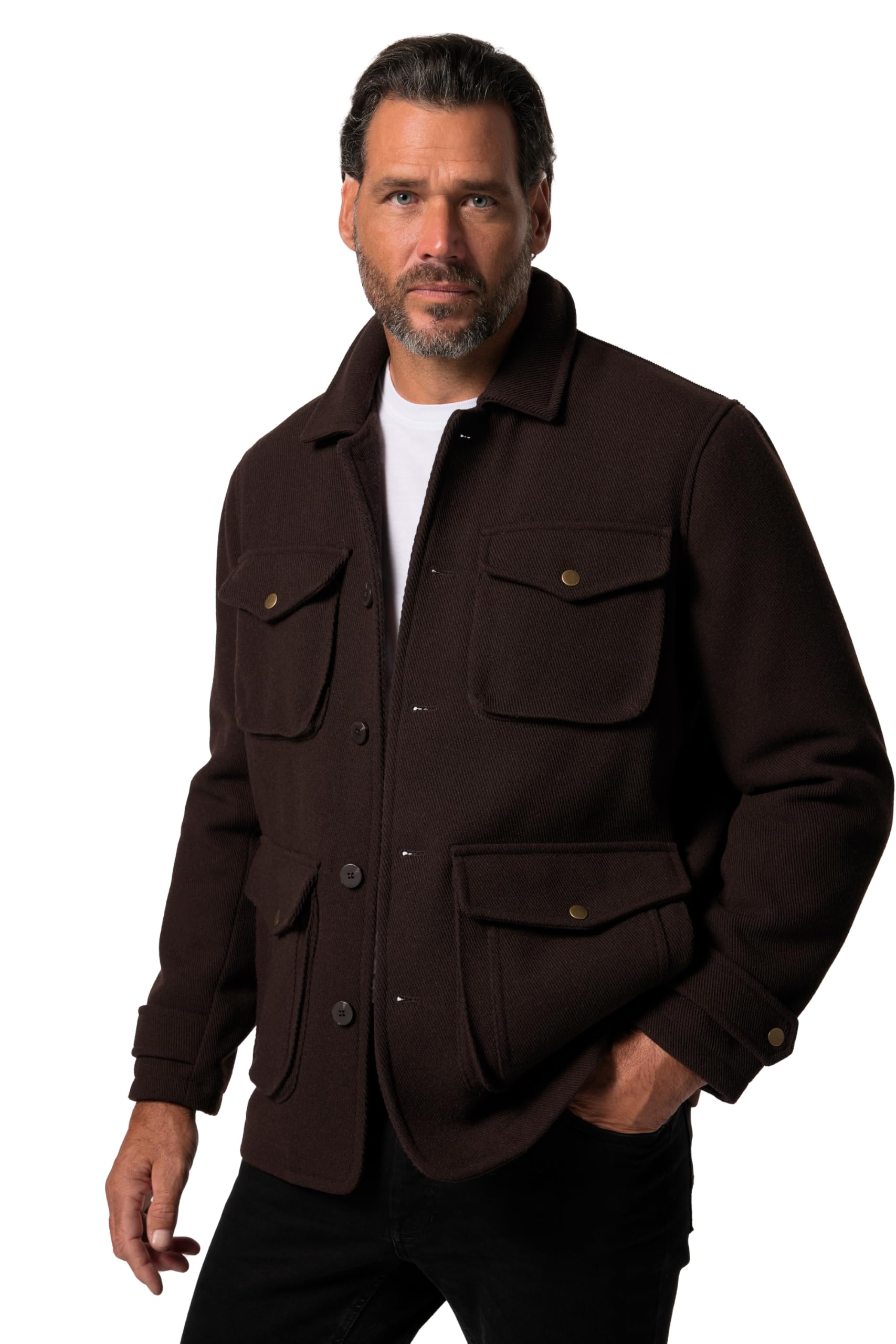 JP 1880 Herren große Größen Übergrößen Menswear L-8XL Fieldjacke, Wolloptik 831628