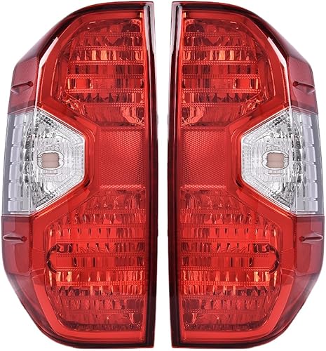 PIT66 Par de lámparas traseras de repuesto compatible con Toyota Tundra Pickup 2014 2015 2016 2017 2018 2019 2020 2021, 815500C100 lente roja