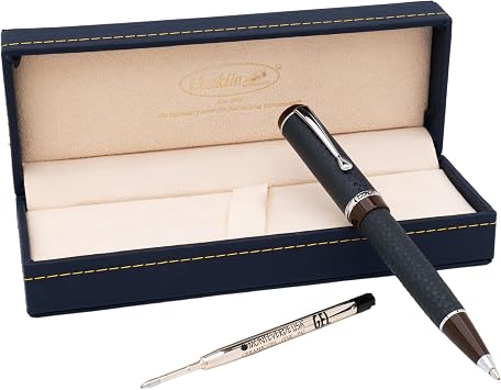 Conklin Duragraph Savoy Ballpoint Pen Marbled Resin + Free Extra Black Gel Refill Sophisticated Twist Pen Gift for Men, Writers, Professionals