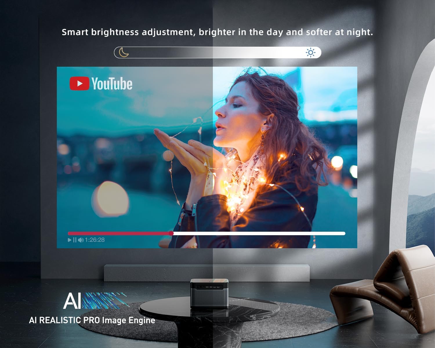 Dangbei Projektor 4K, projektor kina domowego, rozdzielczość 4K