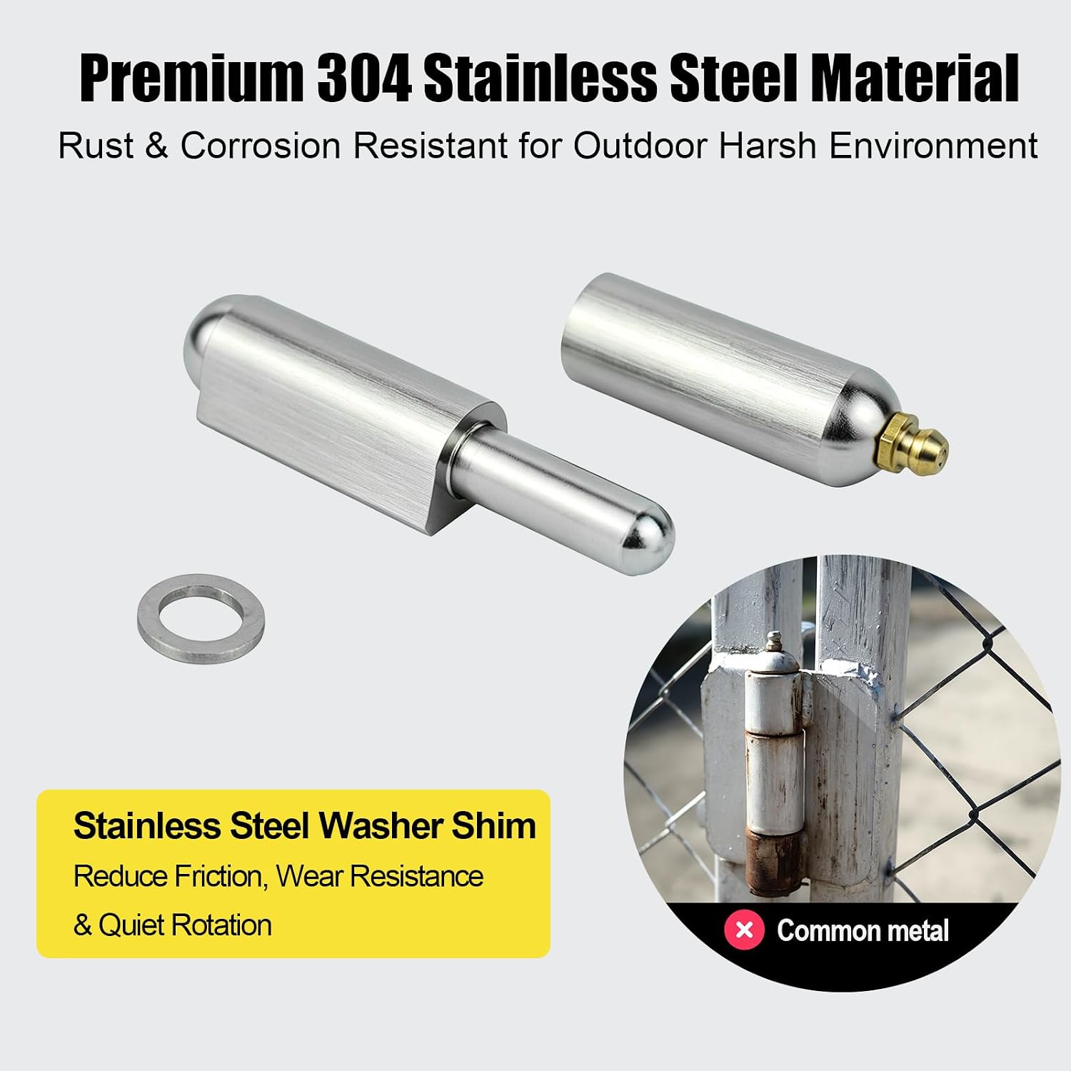 4 Inch BBQ Smoker Bullet Weld on Bullet Hinge, 4 Pcs 304 Stainless Steel Weldable Barrel Hinges Heavy Duty for Swing Door, Trailer Ramp, Metal Gate