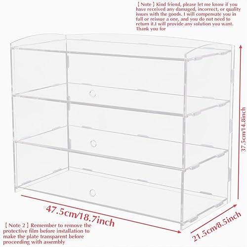 Miniatura 5 de Caja de exhibición de pastelería para panadería, vitrina de dona, estante de exhibición de pasteles, cupcakes, exhibición al por menor (tipo A 19