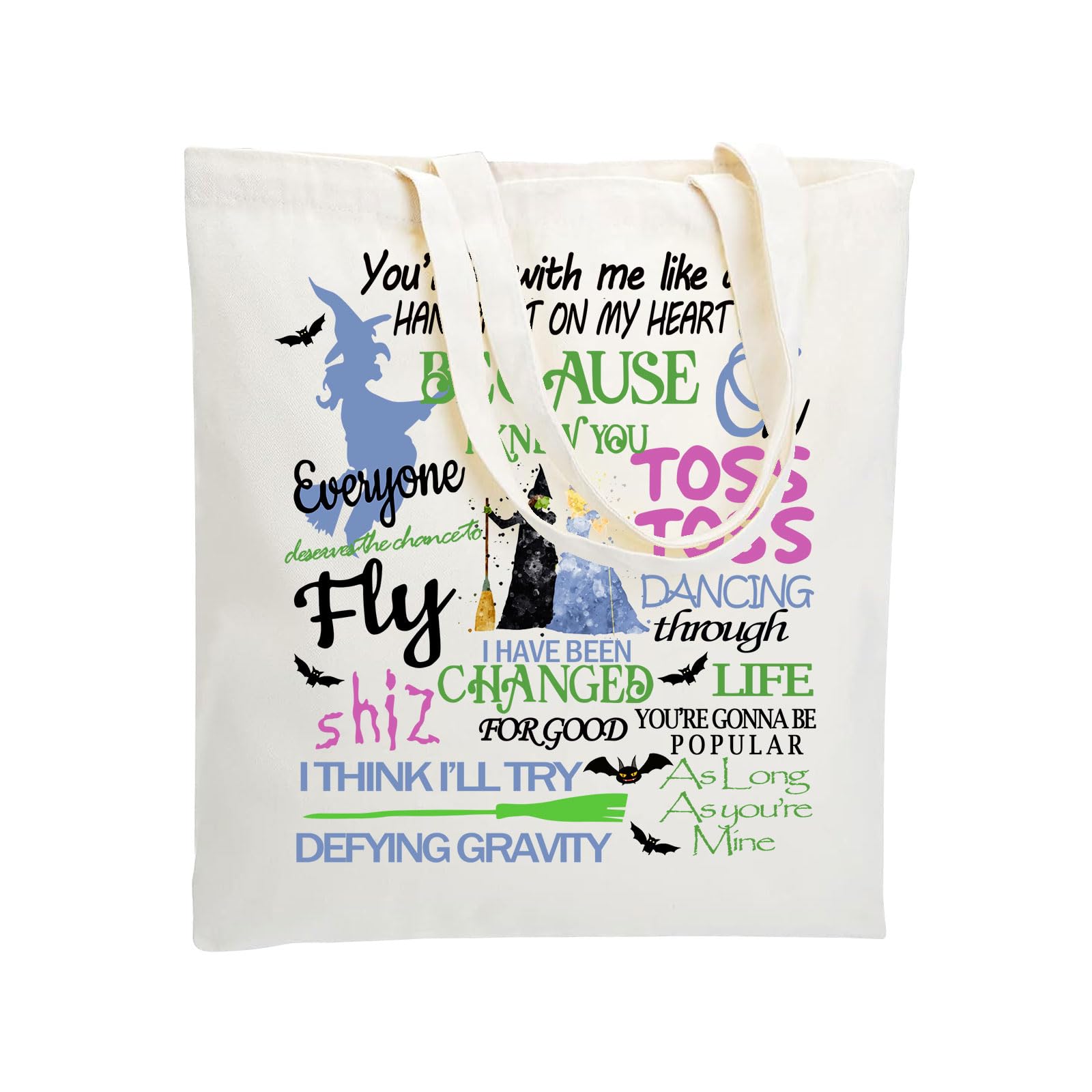 WZJHCL Witch Musical Tote Bag - Halloween Party & Spooky Season Gift
