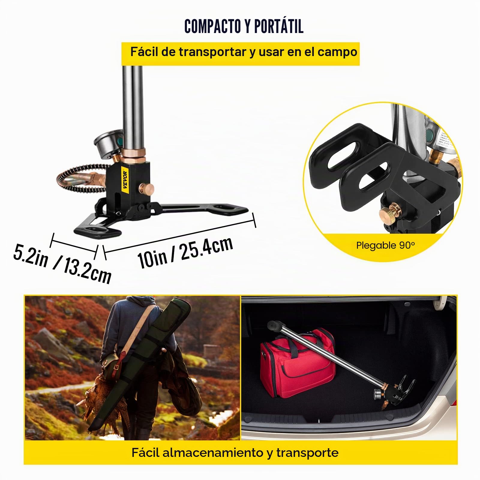 BestEquip - Bomba de aire PCP de 4500 PSI, bomba de mano de alta presión, 3 etapas, bomba de aire PCP