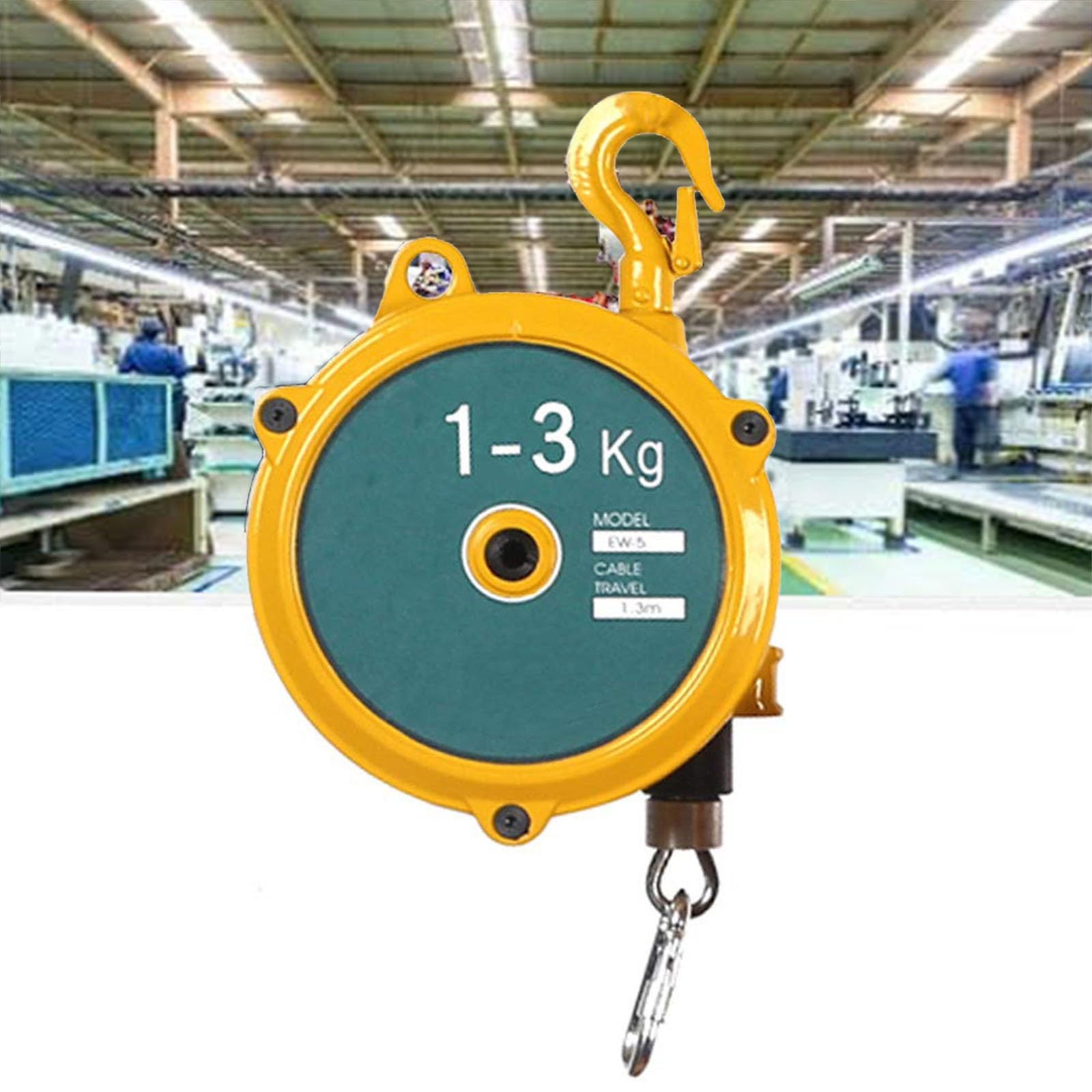 Bilanciatore a Molla Porta-Utensile 1–3kg/3–5kg Regolabile con Funzione di Blocco Automatico for Officine e Fabbriche Riduce la Fatica Aumenta l'Efficienza(3-5kg)