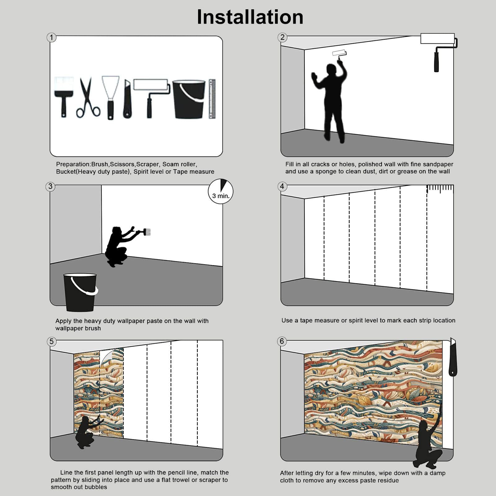Vlies Fototapete Mosaikmuster böhmische mediterrane Ästhetik 250x175cm - Fototapeten - Tapeten - für Wohnzimmer Schlafzimmer - Vliestapete Wandtapete Tapete 3D Effekt- Tapetenkleister erforderlich