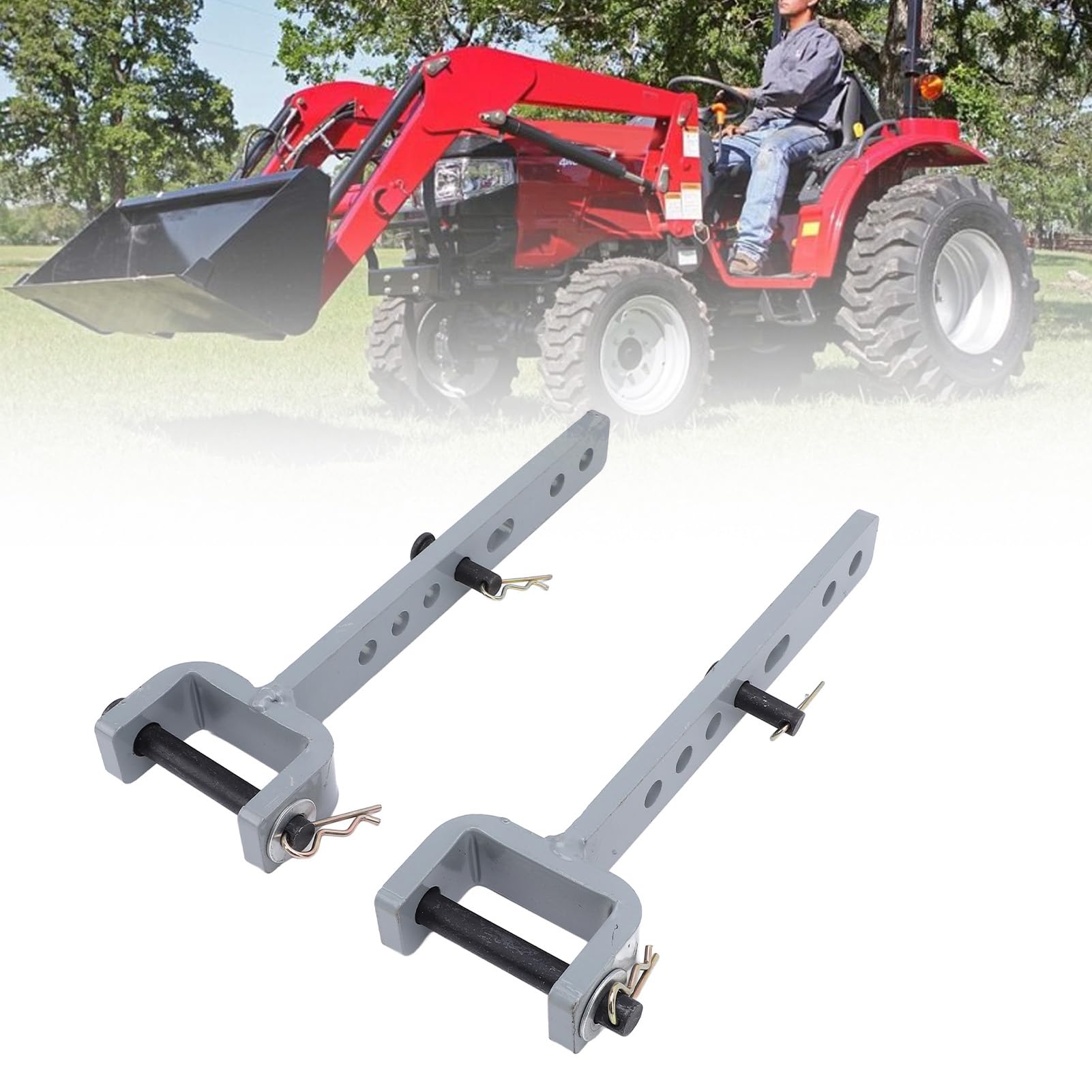 Alomejor 2 Stück 3-Punkt-Stabilisator, Edelstahl-Traktor-Schwenkverbindung OEM 19573022000, Verbesserte Stabilität, Robuster Ersatz für Traktor-Feldarbeiten und Gerätesteuerung