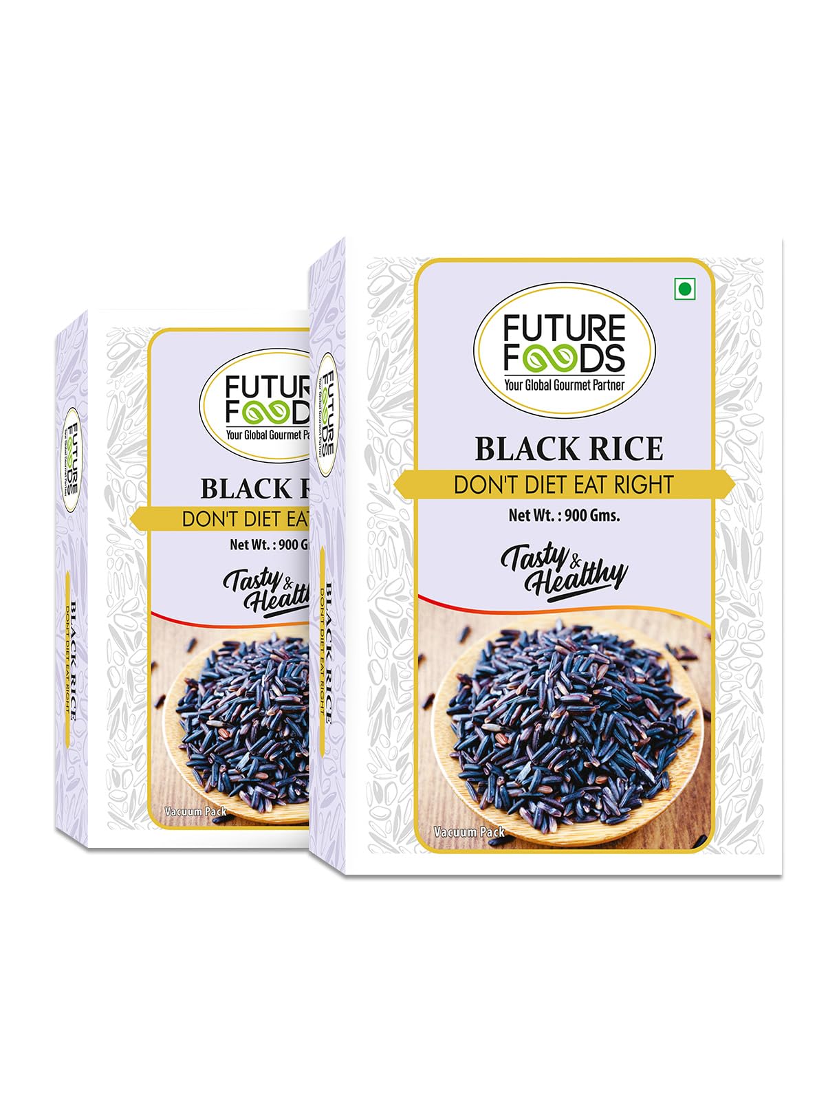 Future Foods Black Rice 900gram (Pack of 2)|Protein Rich|Rich in Antioxidants|All Natural|Aromatic & Unpolished|Natural Detoxifier & Fiber Source|Prevents The Risk of Diabetes & Obesity