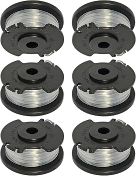 HT-19-401-003-06 Compatible with Hyper Tough HT-19-401-003-07,HT21-401-003-03,HT21-401-003-02 and 20V Max Hyper Tough String Trimmer,Replacement Trimmer Spool 0.065" 17ft Line -6Pack