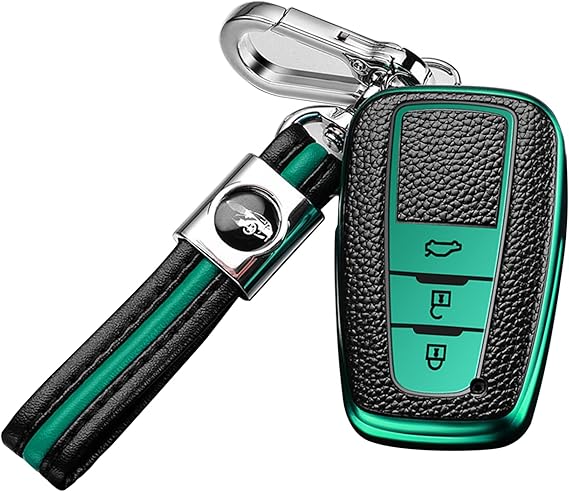 Amazon Co Jp Postek トヨタ ス マートキーカバーに適用車のキーカバーキーホルダー オシャレ 手触りいい 高級 C Hr 新型 クラウン 50系 プリウス 70カムリ ランドクルーザー プラド 150 後期 3つのボタン 緑 車 バイク