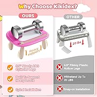 Vista 2 de Kikidex Juguetes para niños pequeños de 1 a 3 años, tablero magnético resistente, reutilizable, sin ensuciar, juguetes educativos de aprendizaje Rosa