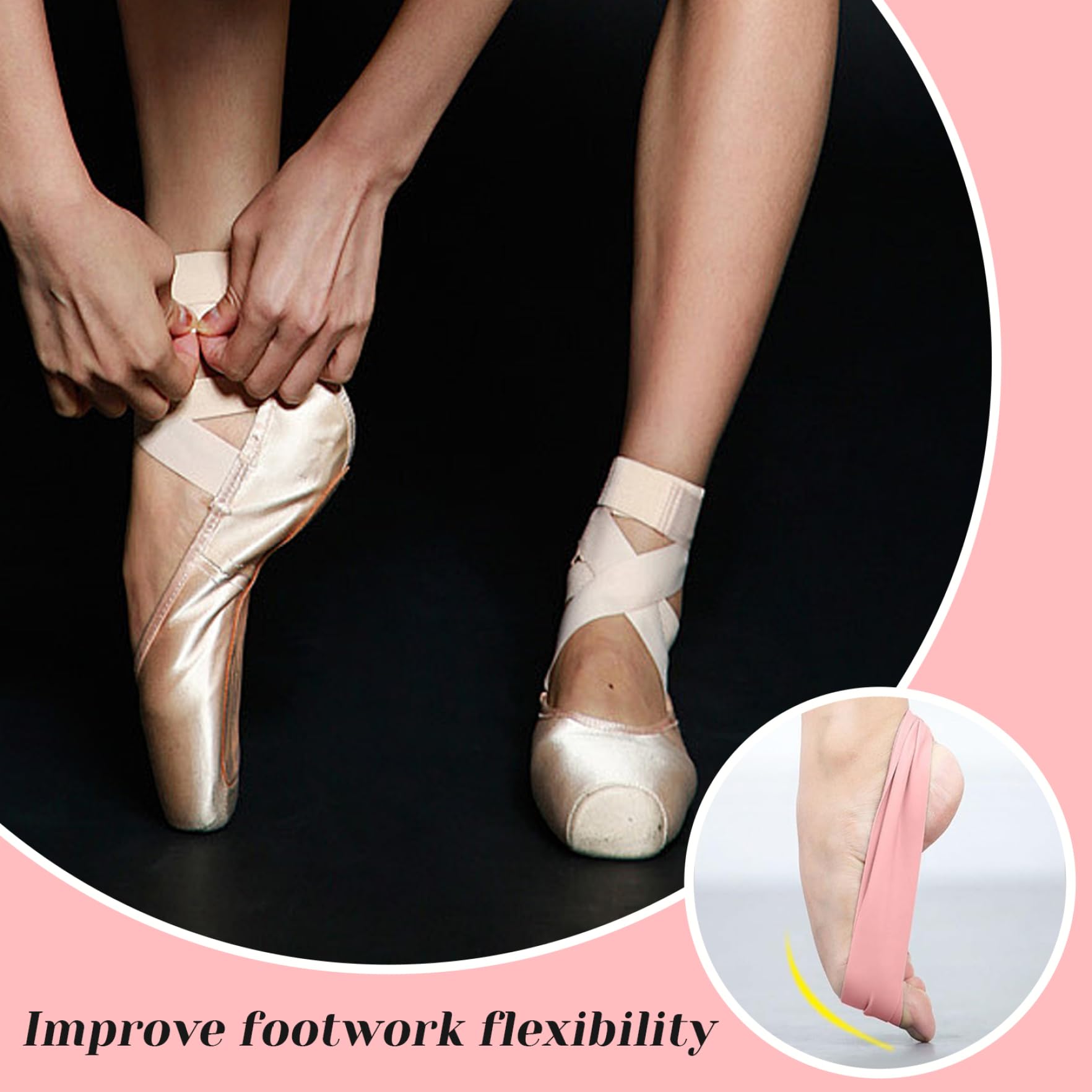 Attrezzatura per stretching da balletto, barella per piedi da balletto 3 pezzi 10 lb/20 lb/30 20x2 barella per piede in lattice naturale 3 colori accessori di ricambio portatili per professionisti