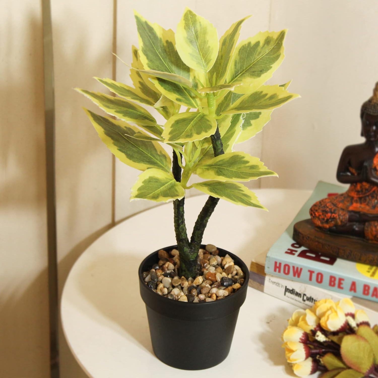 Buy TIED RIBBONS Artificial Plant with Pot Vase (Multi, 1 Feet) Natural